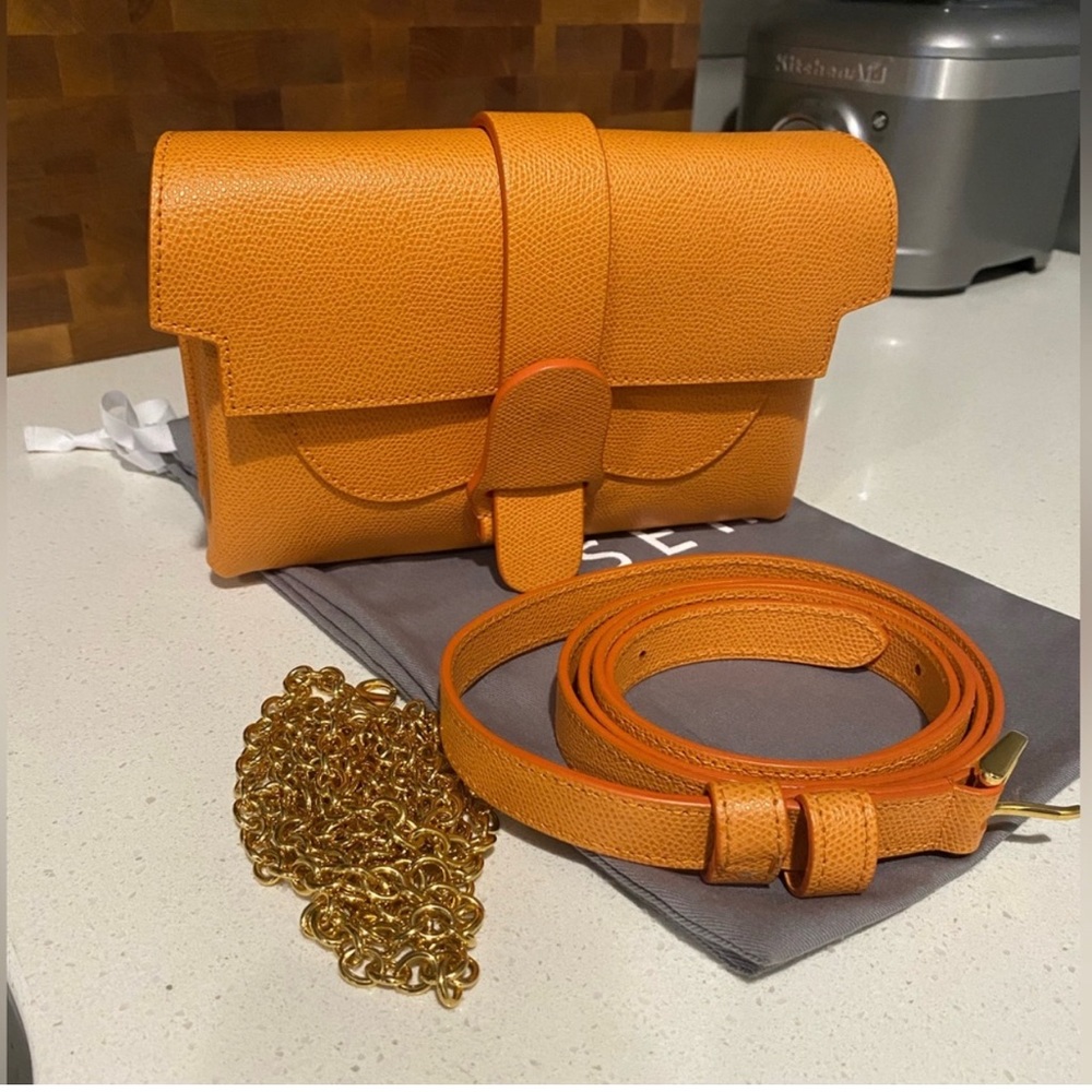 Senreve Gold chain purse strap.